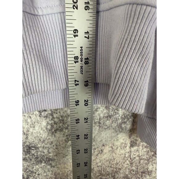 A New Day Sweater womens Small Purple Athleisure Knit Cropped College Sporty - Picture 5 of 8